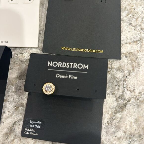 ✨ Bundle of 24 Single Gold Earrings - Small Hoops and Studs, NWT - Picture 2 of 9